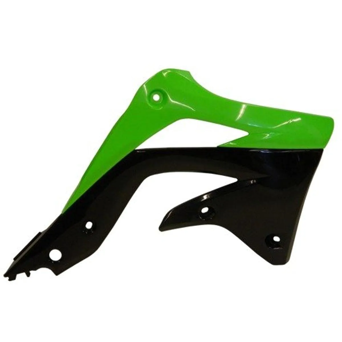 Acerbis Green/Black Radiator Shroud Pair - Lightweight, Durable OEM Replacement Parts