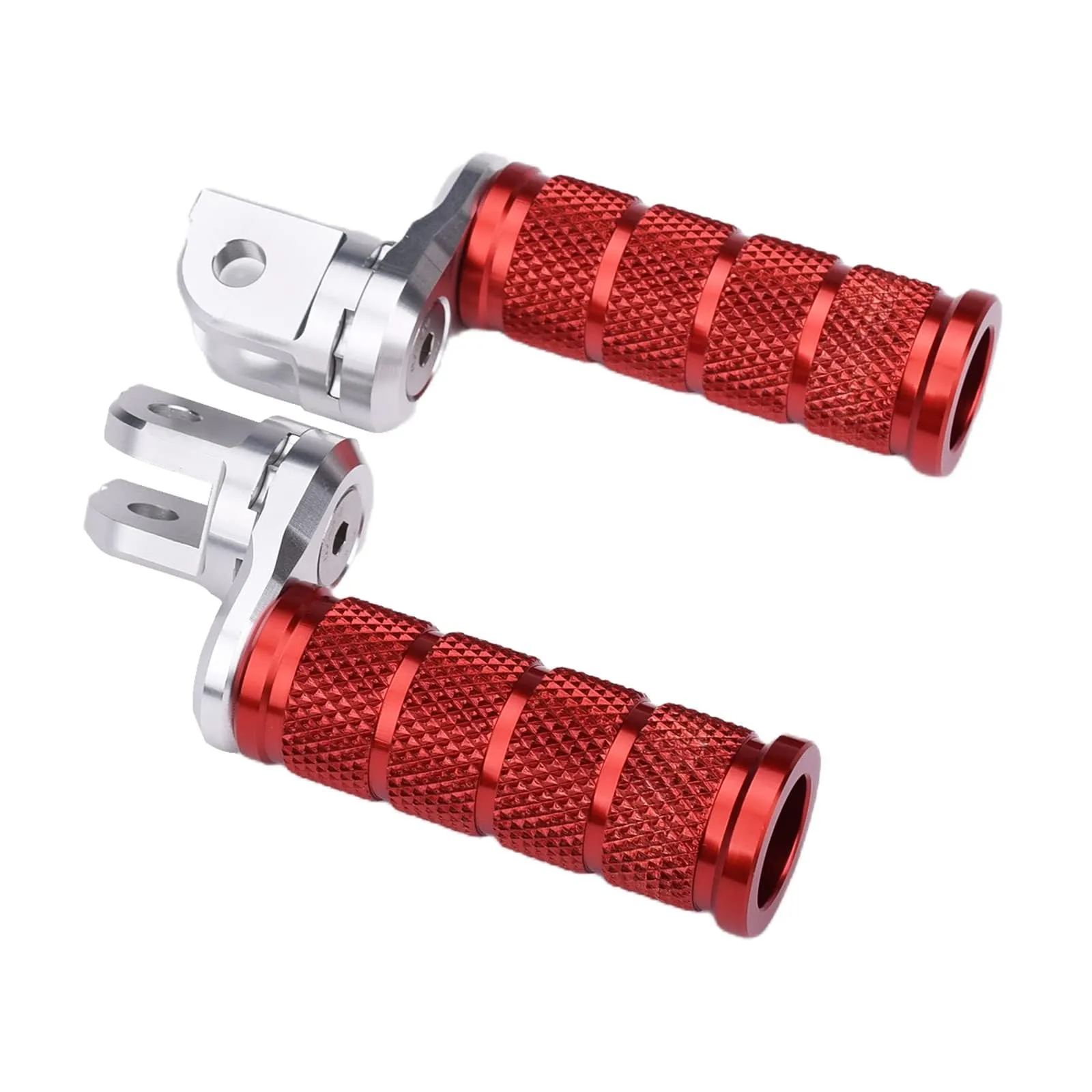 Adjustable Front Footrests Pedal Pegs for Honda Monkey 125/MXS125/GROM/MSX125SF/VTR250-F Red