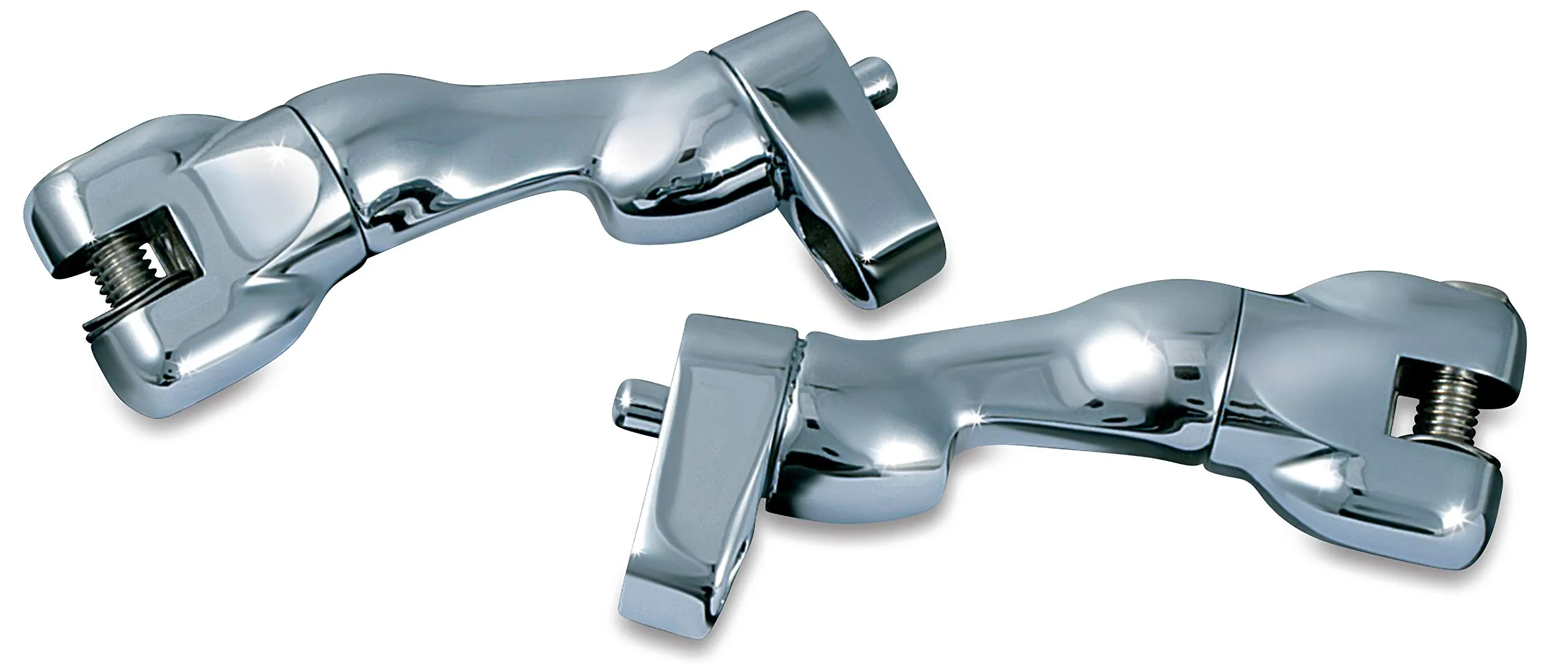 Adjustable Passenger Peg Mounts for Harley-Davidson & Indian Motorcycles, Chrome, 1 Pair