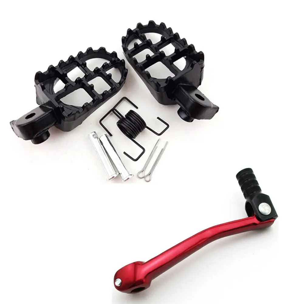 Aluminium Black Footpegs & Folding Gear Shifter for 50cc-125cc Chinese Dirt Bikes