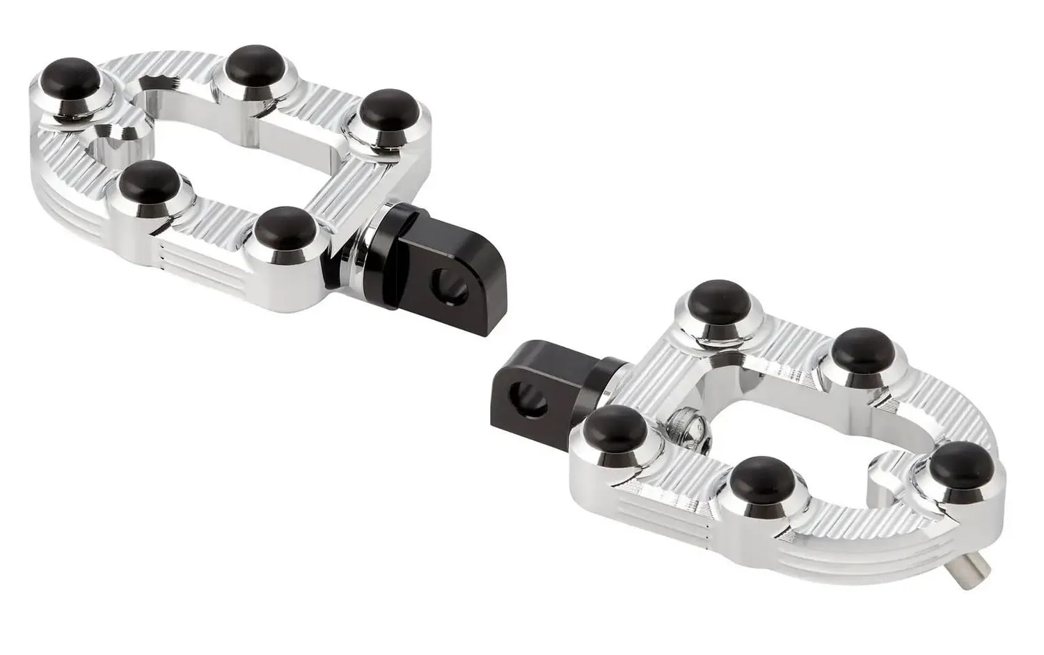 Arlen Ness Chrome Ness-MX Footpegs - Lightweight Billet Aluminum, Replaceable Sliders, Wide Profile