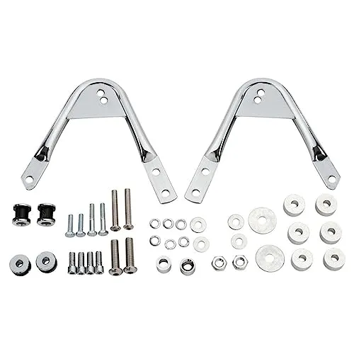 AWPWAY Detachable Luggage Rack Kit for Harley Davidson FLHR/FLHX/FLTR - Chrome Finish