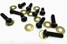 BLACK n BRASS Softail 2003-2006 Rear Fender Bolts with Solid Brass Washers