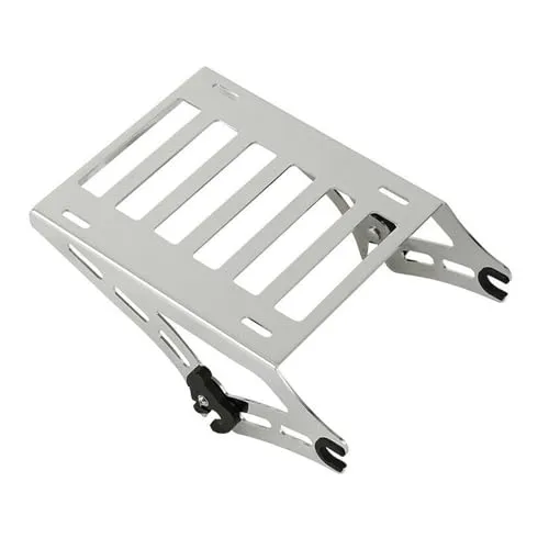 Chrome Detachable Luggage Rack Tour Pak Iron Rear Mount Compatible with Harley Davidson