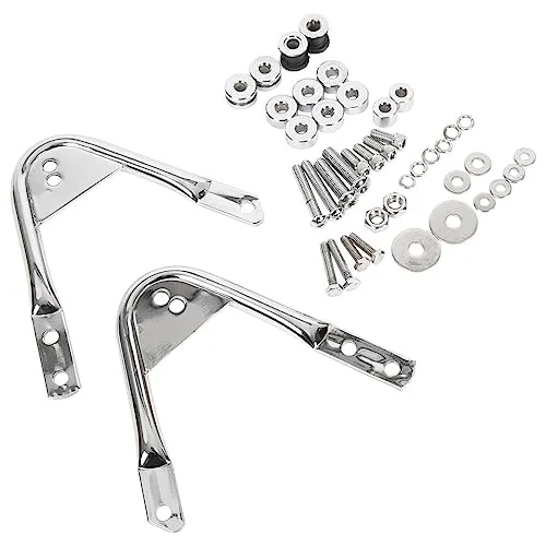 Detachable Chrome Luggage Rack Docking Hardware Kit for Harley Davidson 1997-2008