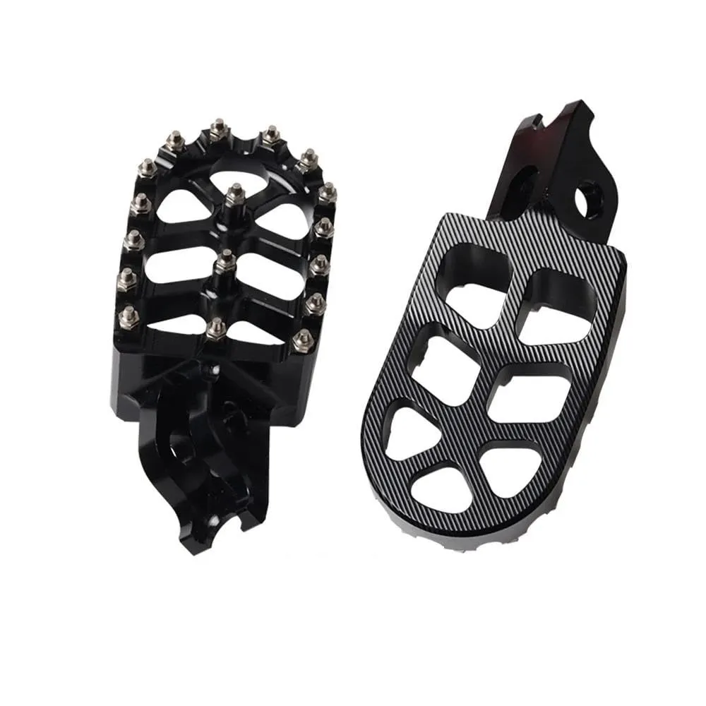 For Hon&da CRF300L 2021-2024 Motorcycle Footrests - Black Aluminum Non-Slip Pegs