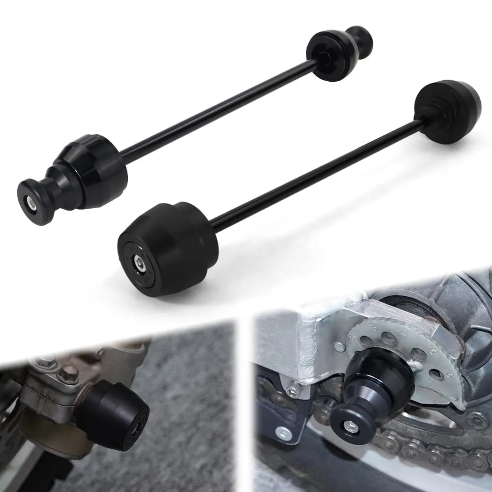 Front + Rear Axle Sliders for 2000-2024 DRZ400SM/DRZ400S/DRZ400SE with Swing Arm Stand Bobbins