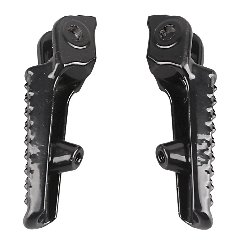 Front Footrest Pegs for Honda CBR600RR CBR1000RR CB1000R, Black Aluminum, Non-Slip Design