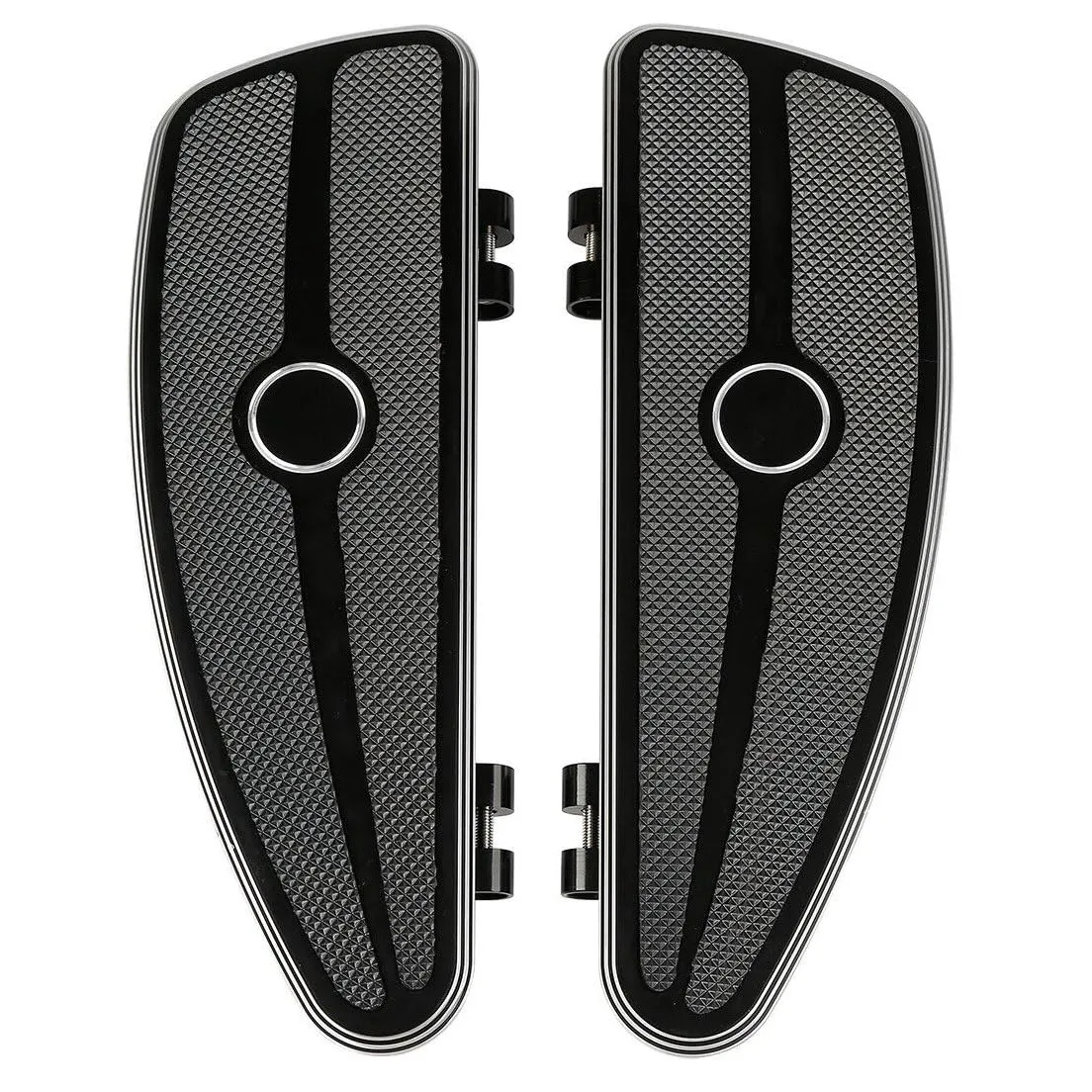 Half-Shield Rider Footboard Rubber + Aluminum for CVO 2014-2019, Dyna 2012-2016, Fatbob