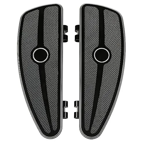 Half-Shield Rider Footboard Rubber & Aluminum for Harley Davidson - Left & Right Front