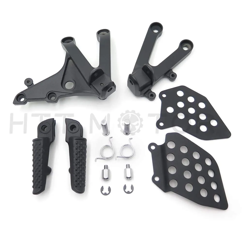 HTTMT MT390-018 Black Front Rider Foot Pegs Bracket for CBR600RR 2007-2014, Aluminum