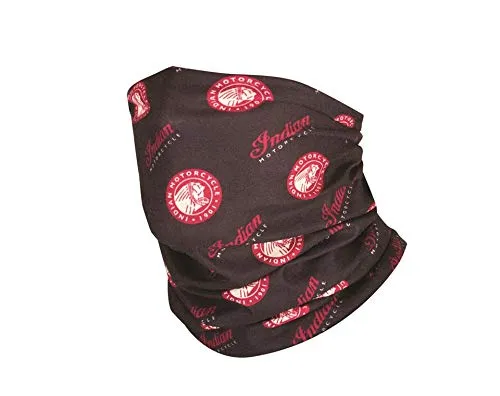 Indian Motorcycle Black/Red Printed Stretch Multifunctional Headwear - Versatile Neck & Face Cover