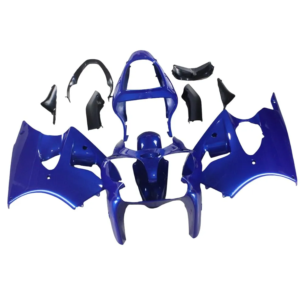 Injection Blue Fairing Kit for Kawasaki ZX6R 2000-2002, ZZR600 2005-2008, ABS Plastic