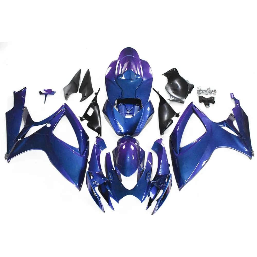 Injection Chameleon Blue Purple Fairing Kit for 2006-2007 Suzuki GSXR600 GSXR750 K6