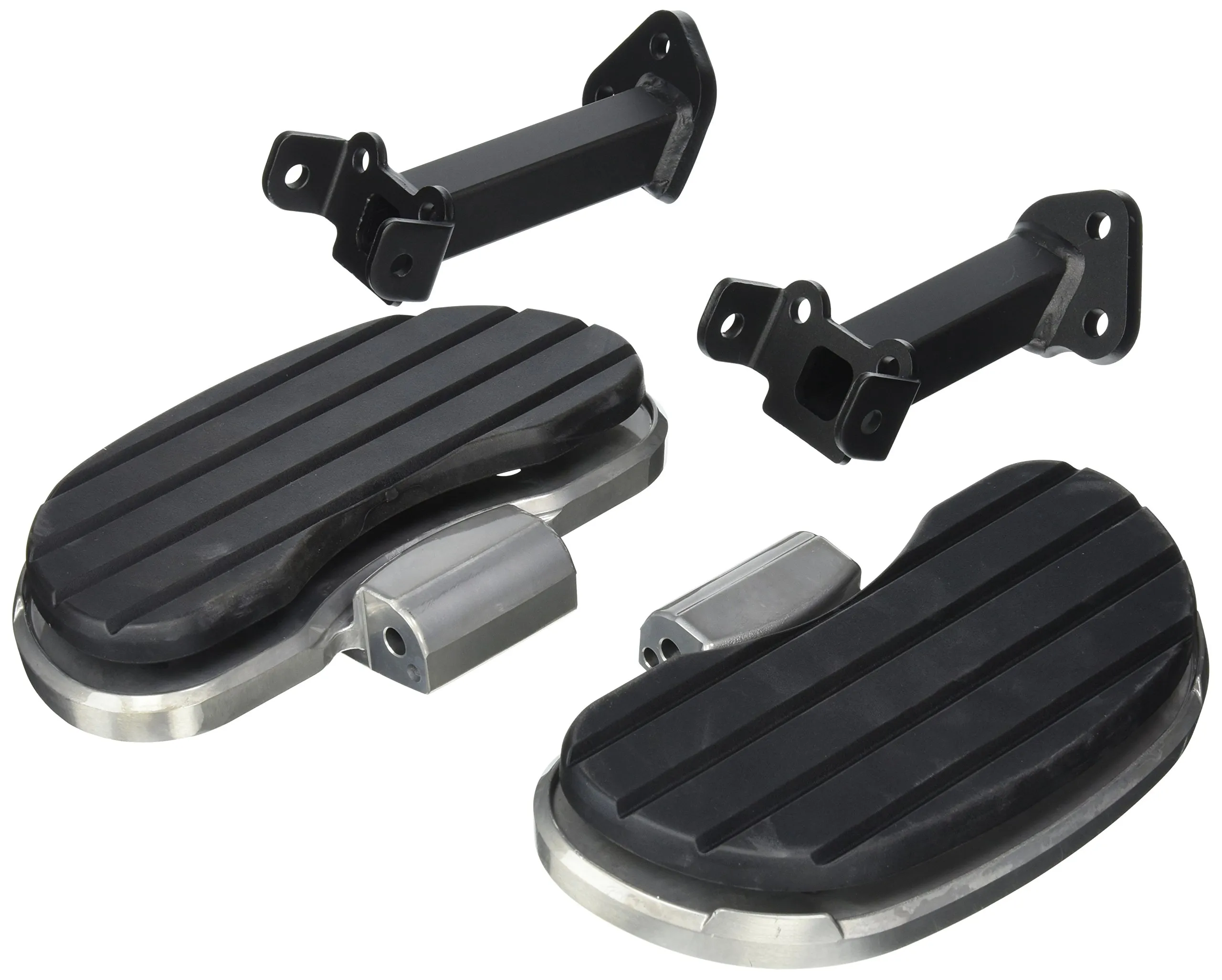 Kawasaki 99994-0406 Passenger Floorboard with Brushed Aluminum Finish and Rubber Foot Cushions