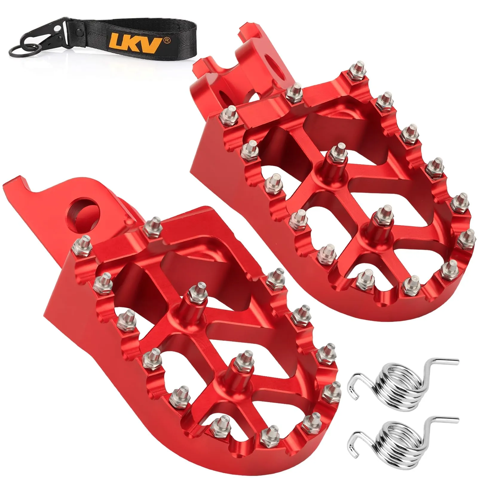 LKV Motorcycle Footpegs for Honda CR125/CR250/CRF150R/CRF250R/CRF450R - Premium Quality & Easy Install