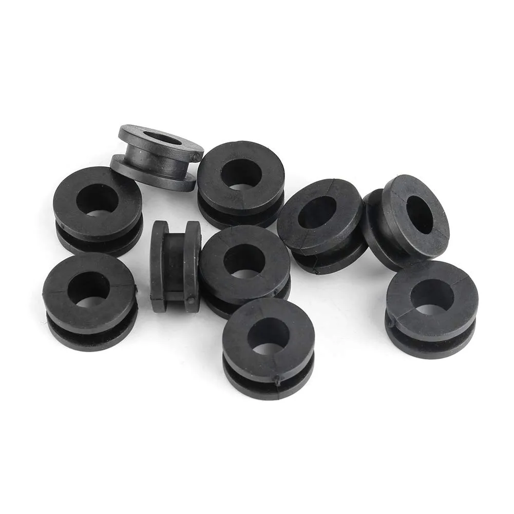 Motorcycle Fairing Washers 10pcs Rubber for Honda & Suzuki, High-Quality ABS, Wear-Resistant