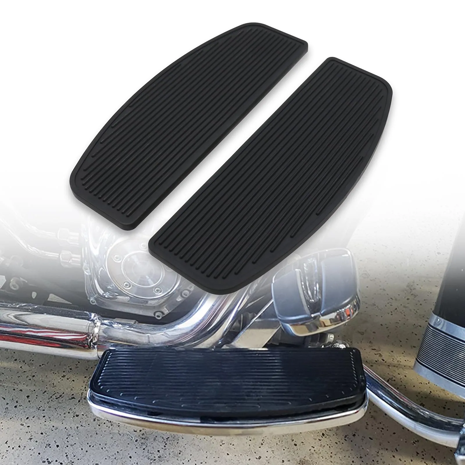 Motorcycle Rider Footboard Inserts for Touring & Trike Models 1986-2023, Softail 1986-2017