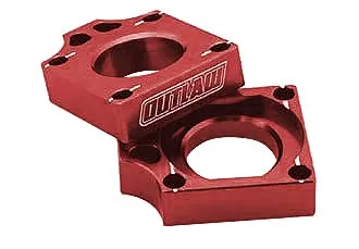 Outlaw Racing Rear Billet CNC Axle Blocks for YAMAHA YZ250F/YZ450F 2009-2011 (Red)