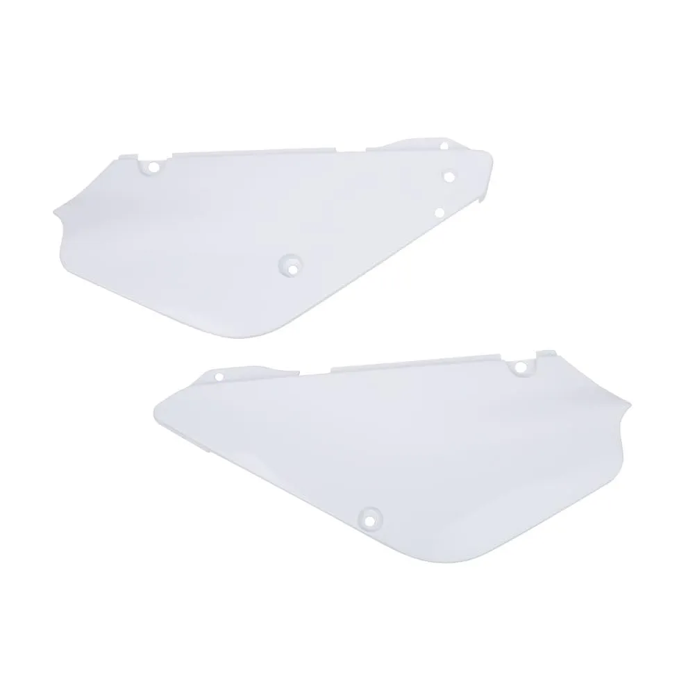 Polisport White Side Panels for Suzuki RM85 2002-2009, Durable Gloss Polypropylene