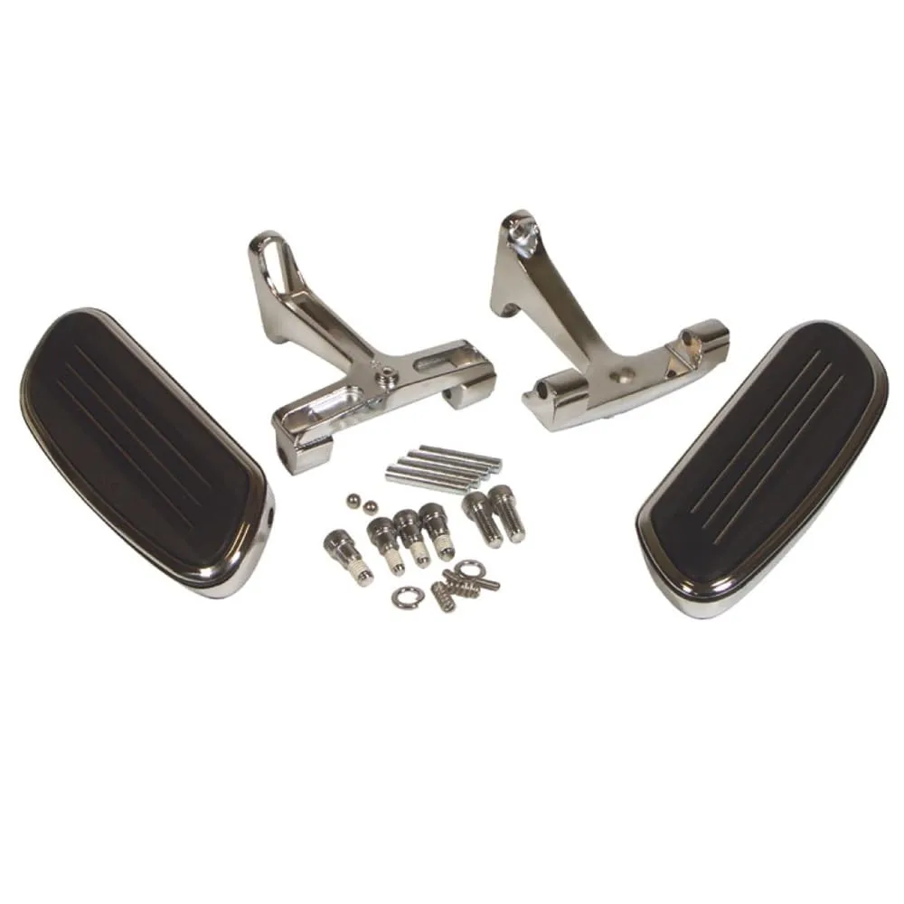 StreamLiner Chrome Passenger Floor Board Kit for 1997-2008 Harley Touring Models