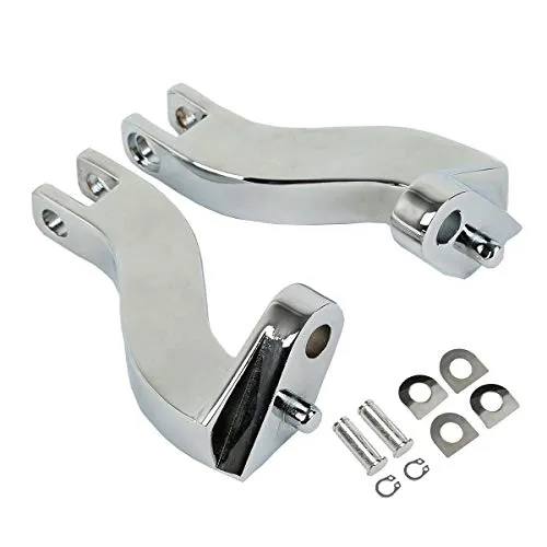 TCT-MOTORPARTS Chrome Footpeg Mount Bracket Kit for Harley Touring Models 1993-2023