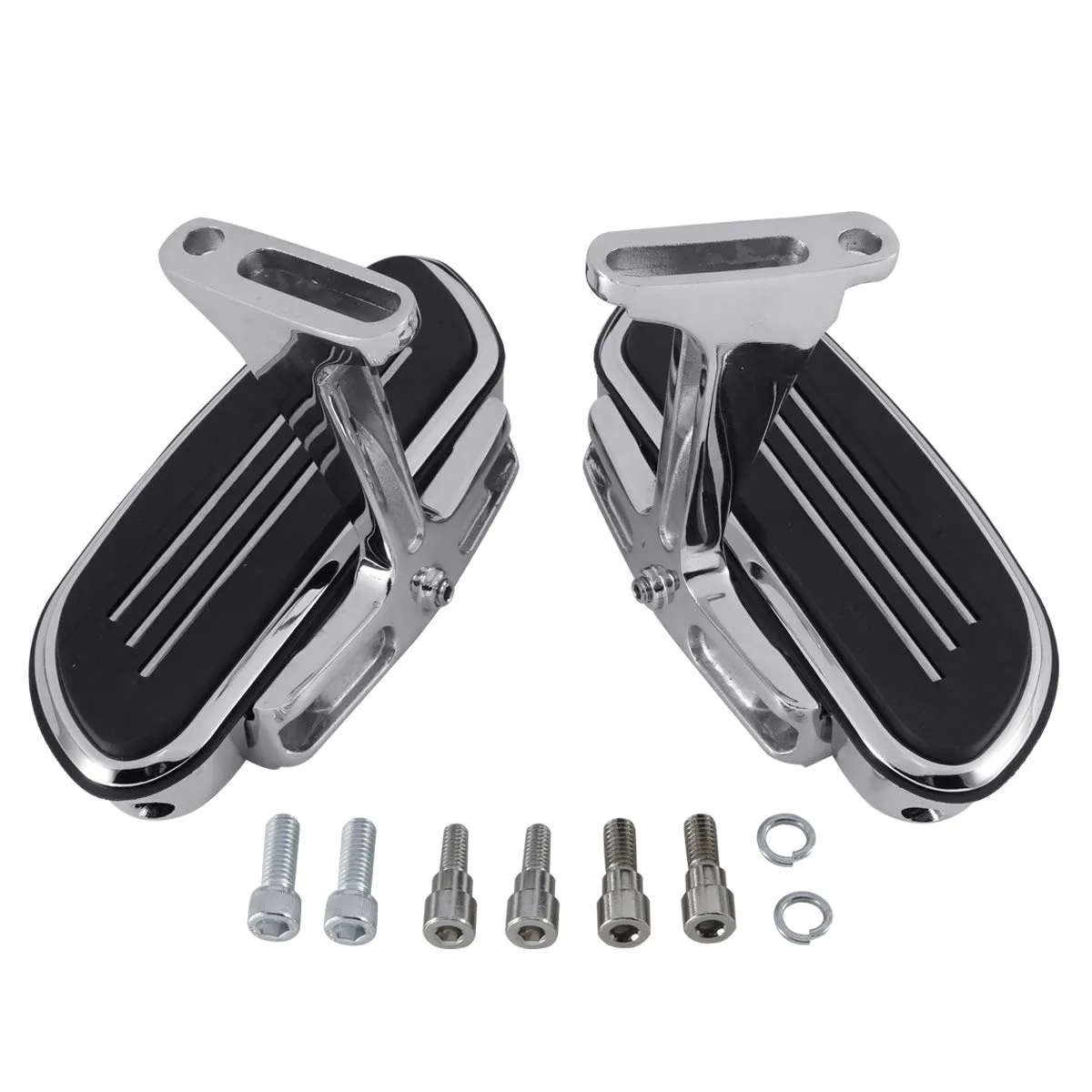 TCT-MOTORPARTS Chrome Passenger Footboard for 1993-2023 Harley Touring Models, Streamline Style