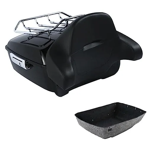 Trunk Luggage Rack Backrest for Harley Davidson Touring 2009-2013, Synthetic Leather, 20'x14'