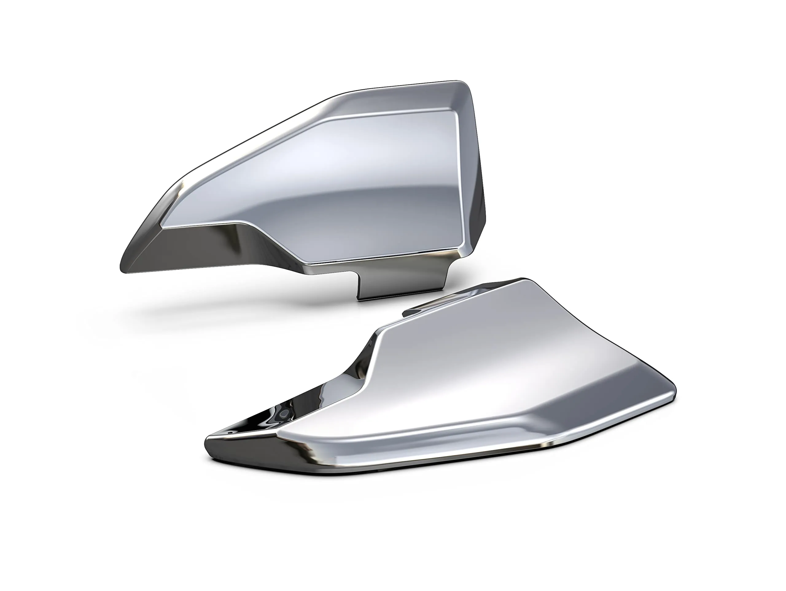 Twinart Chrome Passenger Floorboard Covers for Custom Bike Style