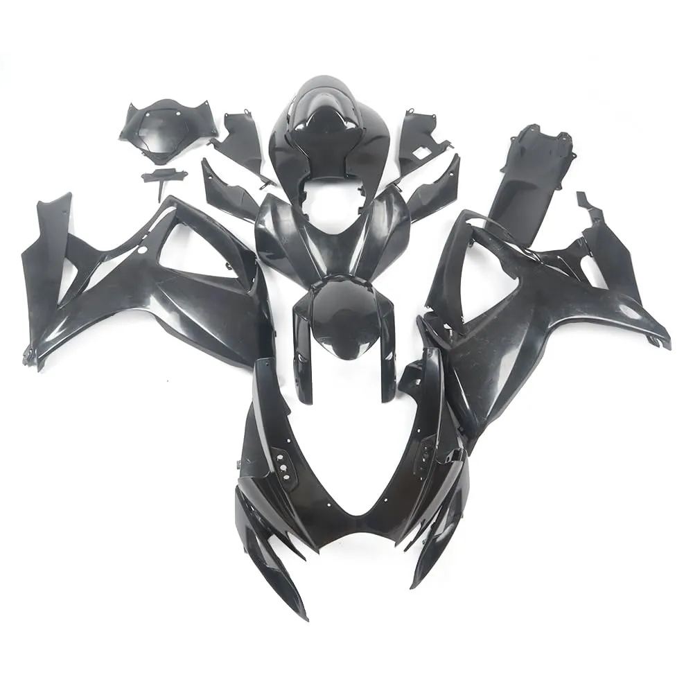 Unpainted Black Fairing Kit for Suzuki GSXR600/GSXR750 2006-2007 - Durable ABS Plastic