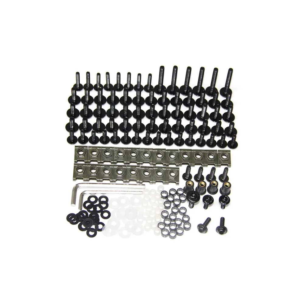 WYNMOTO ZX6R 2007 2008 Full Motorcycle Fairings Aluminum Fasteners Bolt Kit – Black