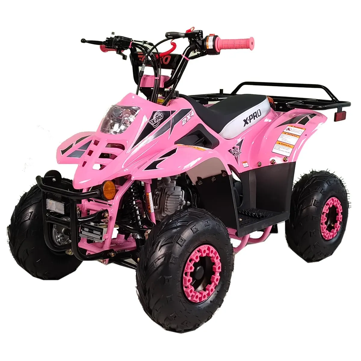 X-PRO 110cc ATV Quad with Automatic Transmission and Electric Start - Spider Pink