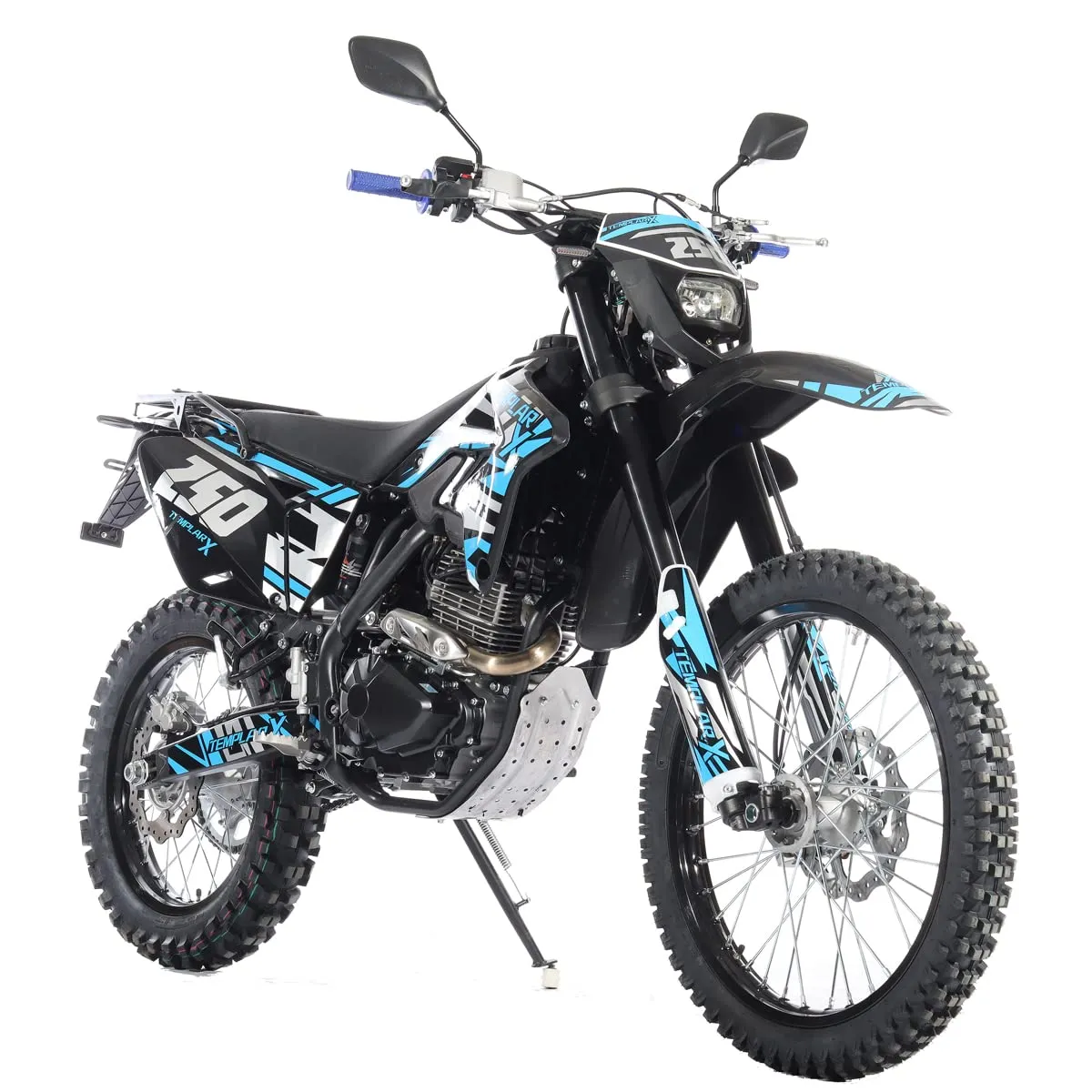 X-PRO Templar X 250cc Dirt Bike with Zongshen Engine, 21'/18' Wheels, 6-Speed, Blue