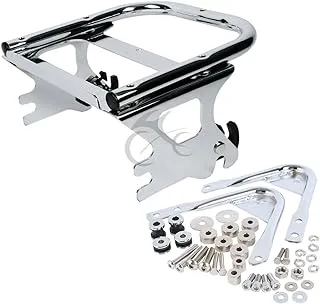 XFMT Chrome Tour Pack Luggage Rack & Docking Hardware for Harley Touring 1997-2008